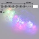 Karácsonyi fenyőfa alakú LED fényfüzér - multicolor / 2,8 méter, 20 LED, elemes