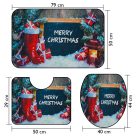 Karácsonyi fürdőszoba szőnyeg szett - Merry Christmas felirat
