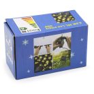 Napelemes karácsonyi fényfüzér csillag alakú LED izzókkal, 30 LED, hideg fehér - 4,5 méter