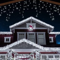   Dekorációs lelógó LED fényfüzér, 500 LED, hideg fehér - 25 méter