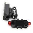 LED-es kerékpár lámpa szett / USB-ről tölthető (2029)