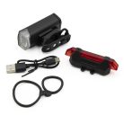 LED-es kerékpár lámpa szett / USB-ről tölthető (2029)