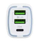 Ezra szivargyújtós töltő autóba / 2 db USB + Type-C csatlakozó (CR18)