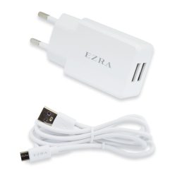   Ezra dupla USB-s gyorstöltő adapter és adatkábel Type-C csatlakozóval