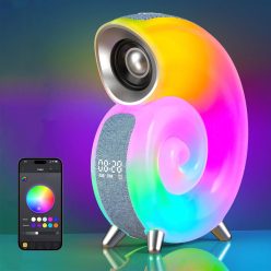  Csiga alakú RGB LED hangulatvilágítás, Bluetooth hangszóró és ébresztő óra