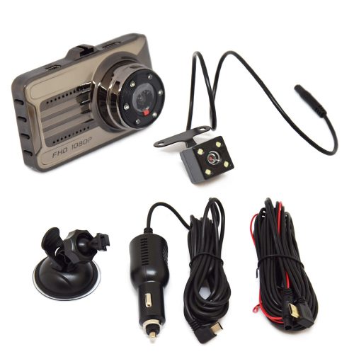Dual Lens autós fedélzeti kamera - menetrögzítő + tolatókamera (T666G)