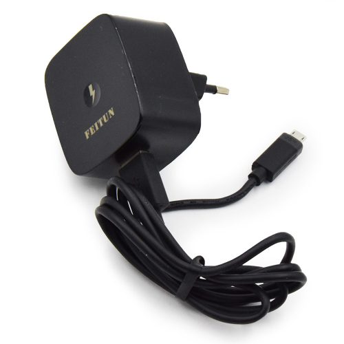 Hálózati gyorstöltő adapter micro USB kábellel - fekete