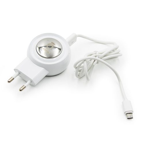 2 USB-s hálózati gyorstöltő adapter micro USB kábellel - fehér