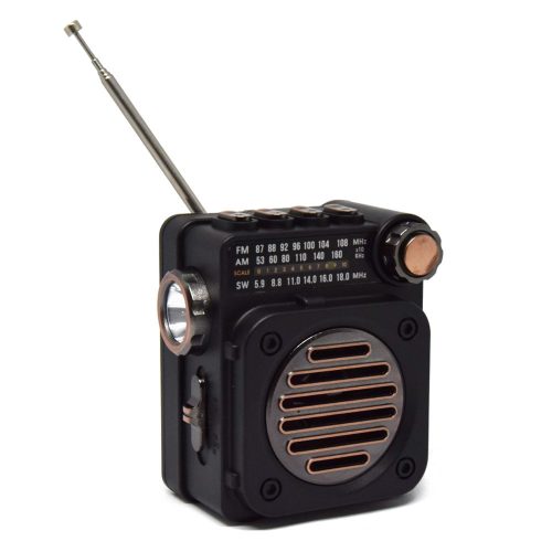 AM/FM/SW antennás rádió - tölthető, vezeték nélküli, LED lámpával