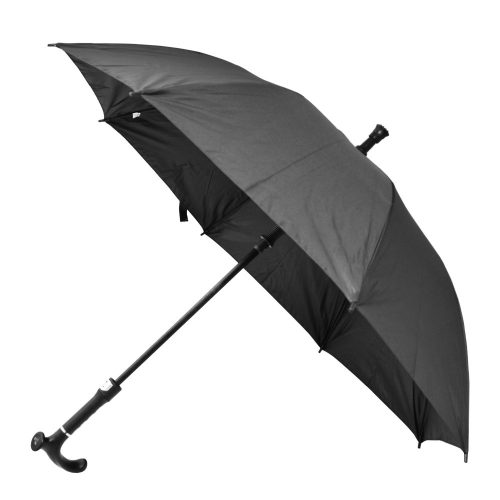 2 az 1-ben automata esernyő és sétabot - fekete