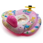 Baby Boat – felfújható beülős úszógumi, 65x20 cm – rózsaszín, kormányos, hercegnős