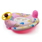 Baby Boat – felfújható beülős úszógumi, 65x20 cm – rózsaszín, kormányos, hercegnős