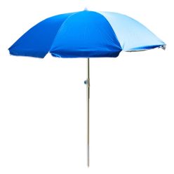   Dönthető, 200 cm-es napernyő állítható leszúró állvánnyal - kék