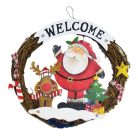 Welcome ünnepi ajtódísz Mikulással