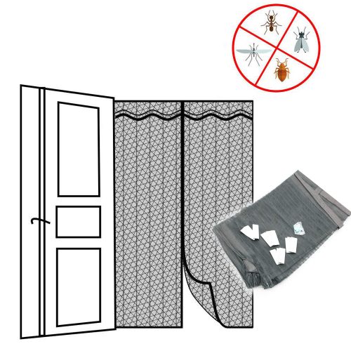 Mágneses szúnyogháló ajtóra 90x210 cm – szürke