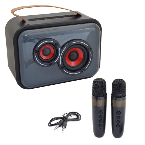 Vezetéknélküli karaoke szett – Bluetooth hangfal, 2 db mikrofonnal ( K13 ) 