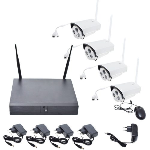 Wireless NVR Kit – 4 csatornás, digitális kamerarendszer, 4 HD kamerával, Cloud funkcióval