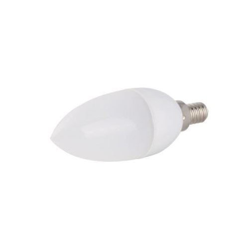 3W gyertya LED izzó tejüveg búrával / E14 foglalatba - hideg fehér