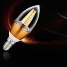 5W gyertya LED izzó üveg búrával / E14 foglalatba - meleg fehér