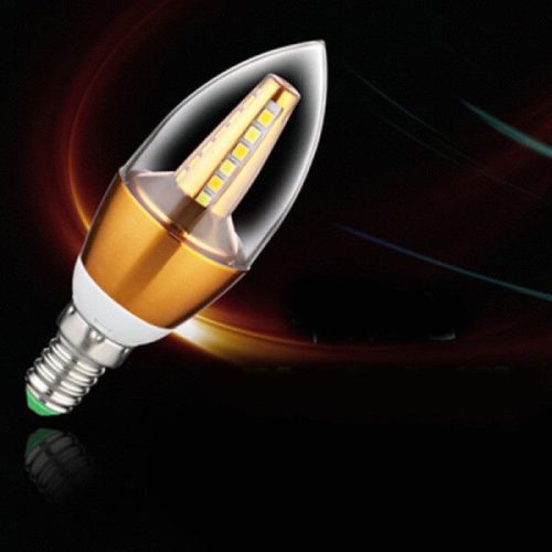 5W gyertya LED izzó üveg búrával / E14 foglalatba - meleg fehér