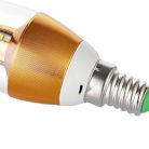 5W gyertya LED izzó üveg búrával / E14 foglalatba - meleg fehér