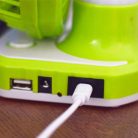 Kis, asztali ventilátor LED világítással / USB-ről tölthető