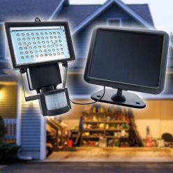 60 LED-es napelemes reflektor mozgásérzékelővel / 15W
