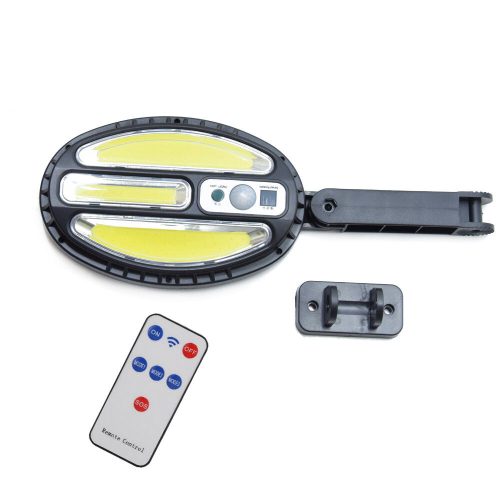 Energiatakarékos napelemes LED falilámpa távirányítóval - 96 COB LED (HB-8188A)