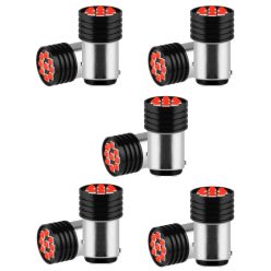  5 X Villog  SMD-1157-9SMD 21/5W - piros -STROBE- 12V