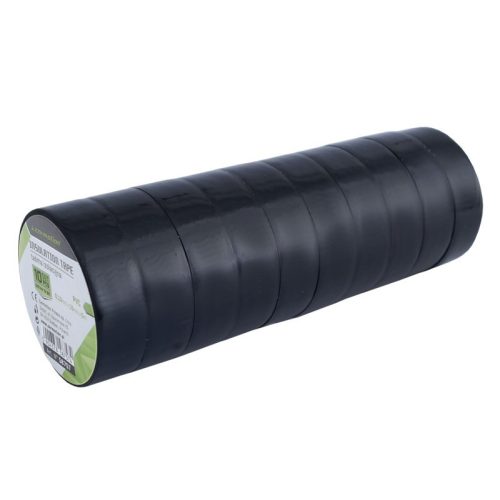 Szigetelő szalagok PVC 0,13mm x 15mm x 5m, fekete, 10 db