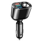 Prémium QC3 autós töltő 3 USB porttal + szivargyújtó