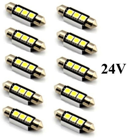 24V 10db/csomag CANBUS 3SMD LED LA513C-36CS Szofita hűtőbordas 