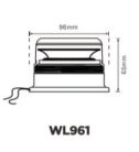 WL961 - Sárga tetővillogó - E jel - 12-24V 2835SMD LED