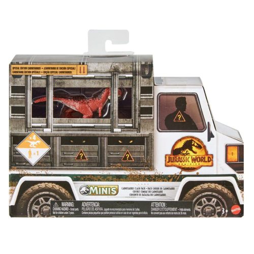 Jurassic World 5 darabos dínó szett, kisbuszban