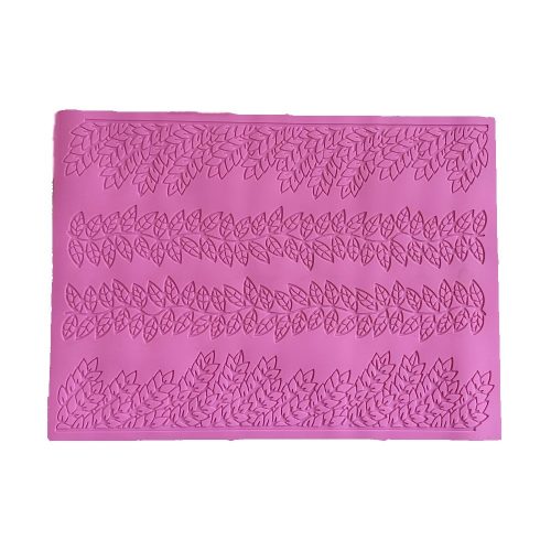 Szilikon csipke forma, levél mintás 28,5x38,5cm