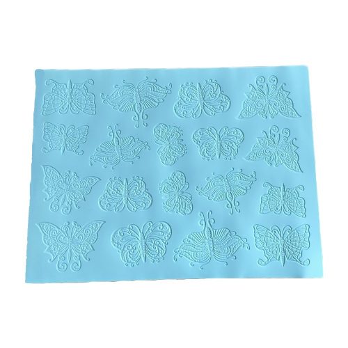 Szilikon csipke forma, Pillangó mintás 28,5x38,5cm