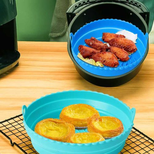 Összecsukhatós air fryer szilikon forma-21cm
