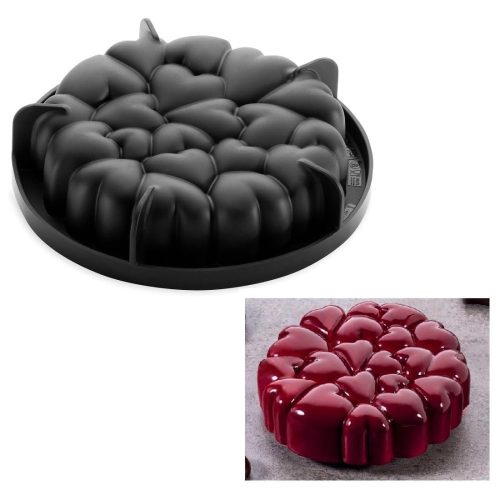 Szilikon mousse forma - 3D szív