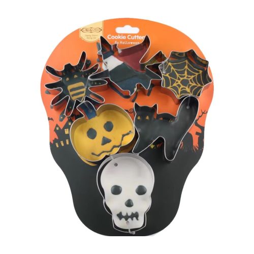 Nagy fém sütemény kiszúró 6 db-Halloween téma