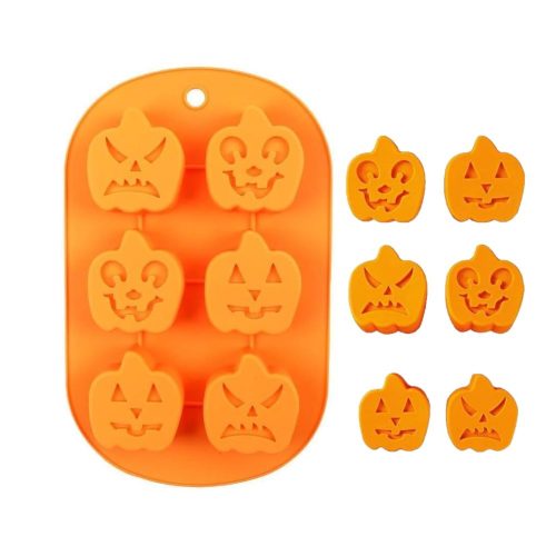 Szilikon Sütőforma - Halloween tök, 6 Részes