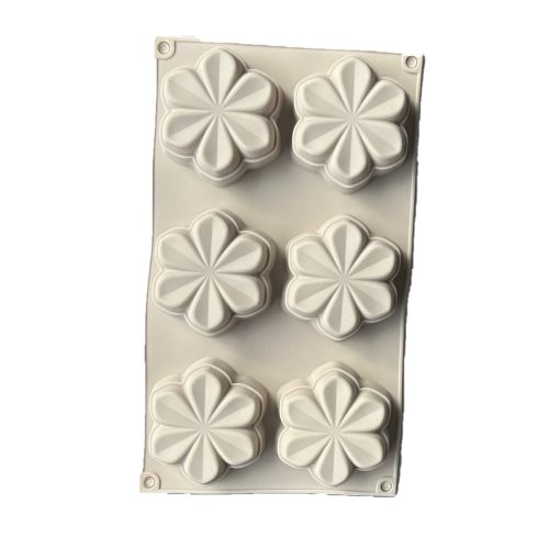 Virág mintás szilikon mousse forma-6 részes
