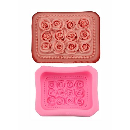Szilikon fondant és marcipán mintázó-Rózsa csokor