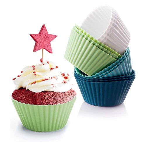 Szilikon Muffin betétek, Újrahasználható Sütőpoharak-12db