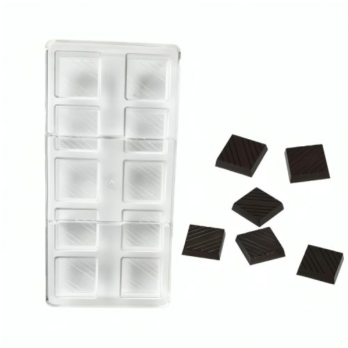 Polikarbonát Bonbon Csokoládé Forma-Csíkos csoki