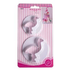 Műanyag flamingó fondant kiszúró, 2 db-os szett
