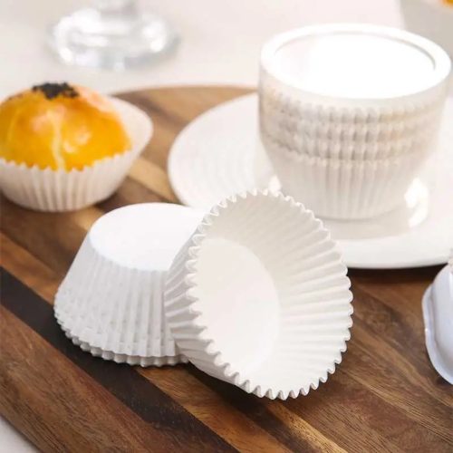 Muffin papír, 50 db-os fehér 7 cm
