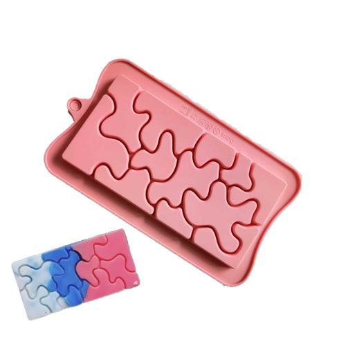 Szilikon táblás csokoládé forma-Puzzle forma