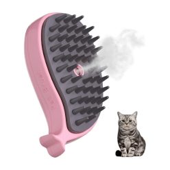   3 az 1-ben Elektromos gőzös macskakefe -Bálna - Rózsaszín