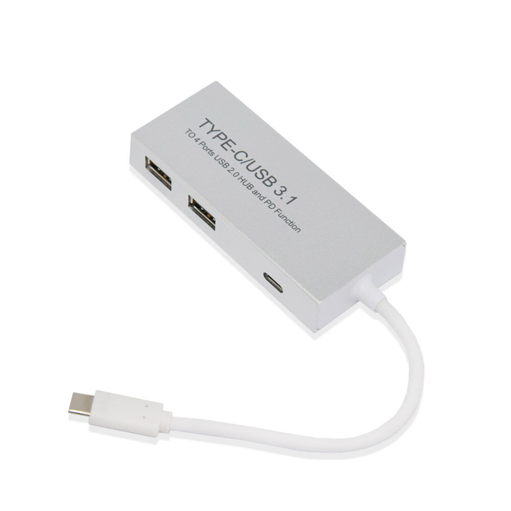 USB Type-C elosztó / 4 USB hellyel / adatátvitelre, töltésre