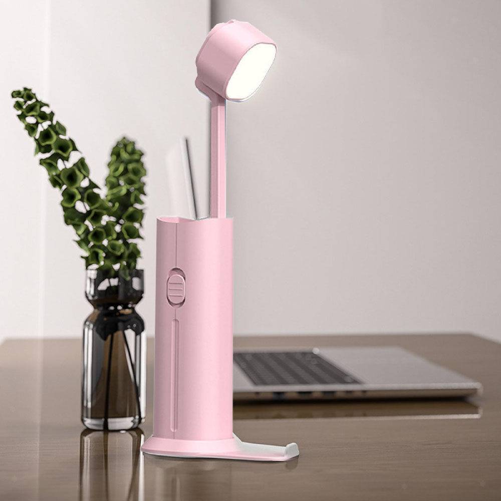 Összecsukható mini asztali lámpa / vezeték nélküli kompakt kislámpa - rózsaszín